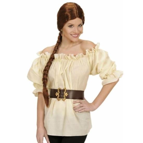 Blusa bege para fantasias adultas Blusa bege para fantasias adultas
