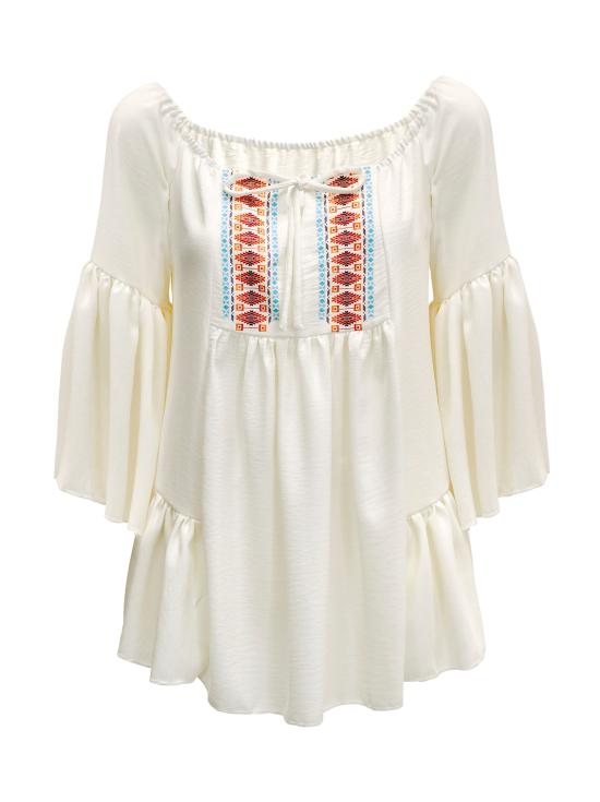 Blusa hippie feminina com mangas sino