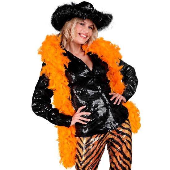 Boa de penas laranja – 1,80 m – 80 g Boa de penas laranja – 1,80 m – 80 g