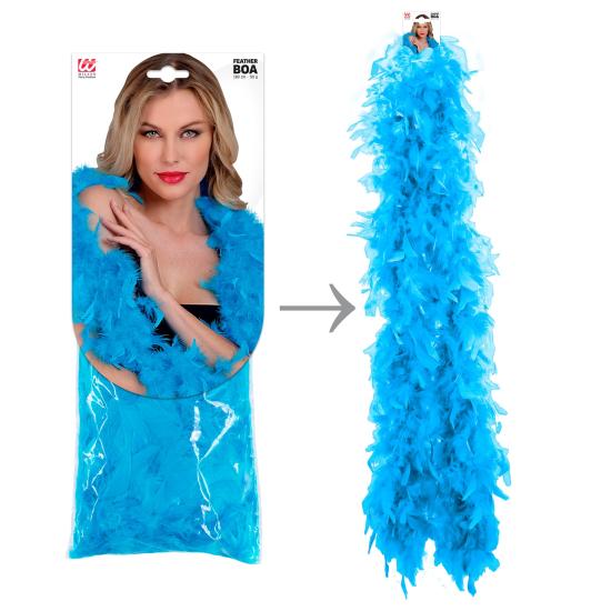 Boa de penas azul luxuosa 1,80 metros 50 gramas Boa de penas azul luxuosa 1,80 metros 50 gramas