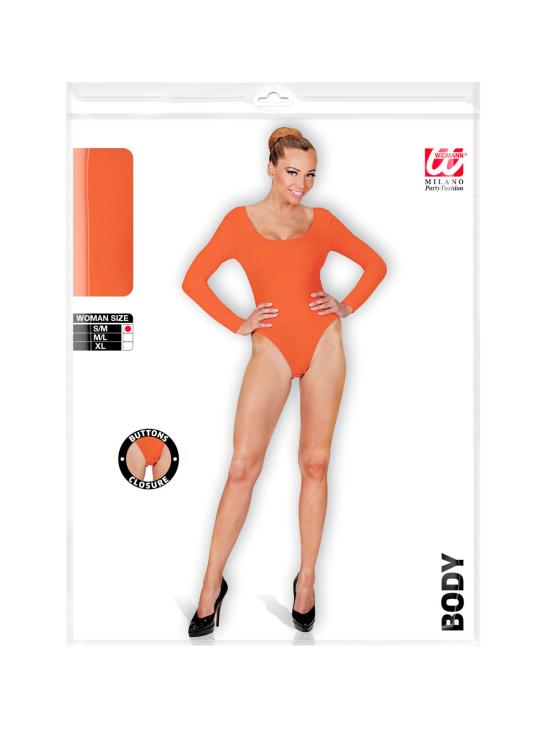 Body feminino laranja