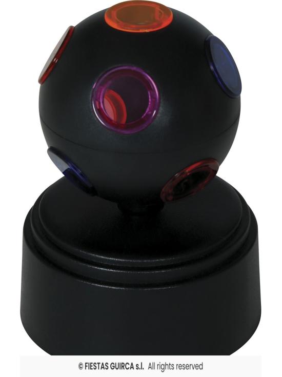 Bola de discoteca LED preta (9x9x12 cm)