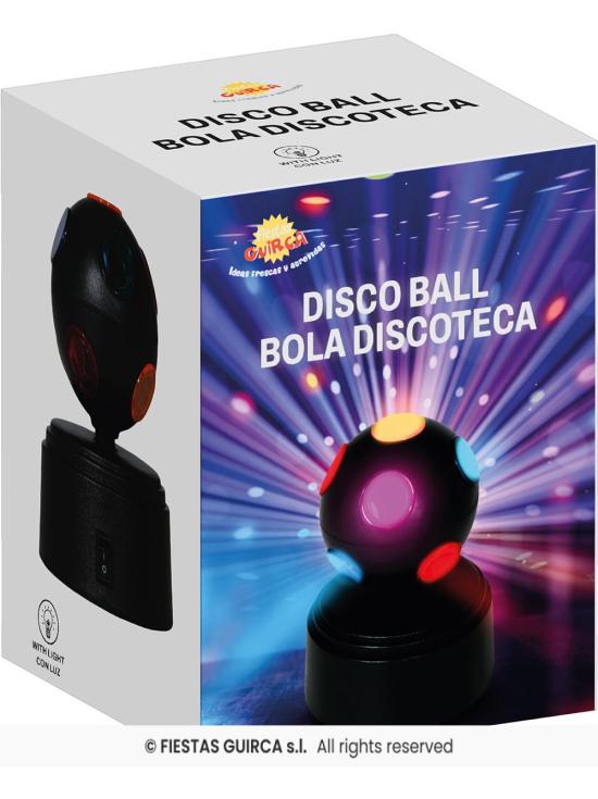 Bola de discoteca LED preta (9x9x12 cm)