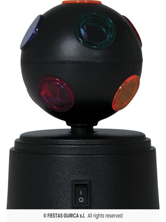 Bola de discoteca LED preta (9x9x12 cm)