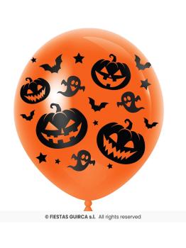 Saco com 10 balões para festa de Halloween 30 cm