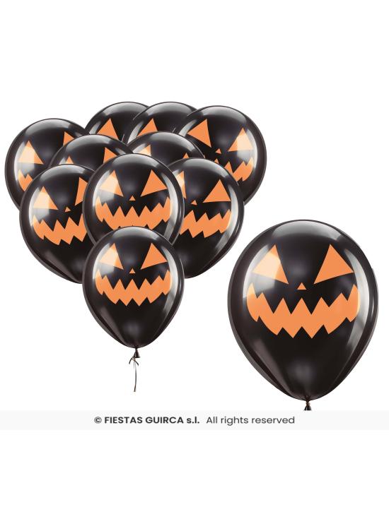 Saco com 10 balões para festa de Halloween 30 cm