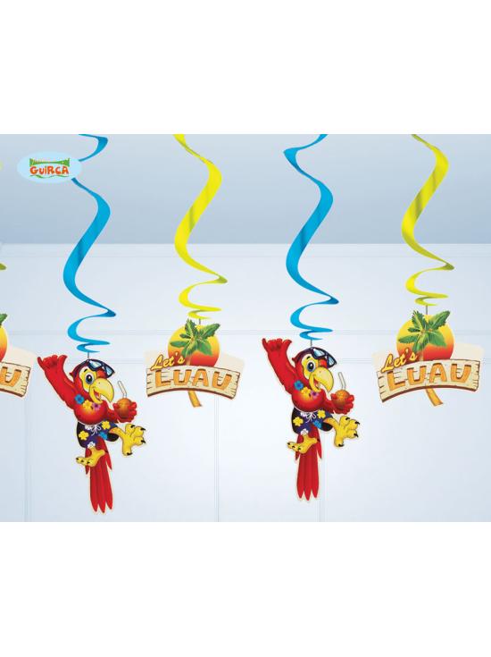 Saco com 5 Pingentes para decorar festas havaianas.