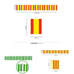 Saco 50m bandeiras regionais da Andaluzia. 20x30 cm