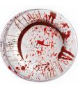 Saco de 6 pratos sangrentos 23 cms
