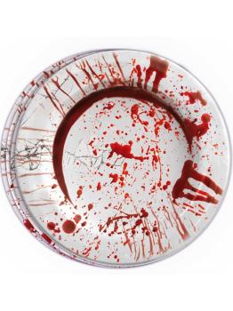 Saco de 6 pratos sangrentos 23 cms
