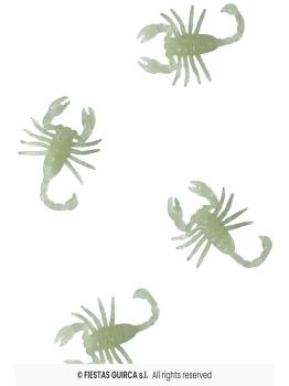 Saco de 8 escorpiões que brilham no escuro, 5 cms.