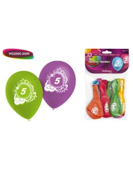 Flap Bag 10 balões com números O Número 5