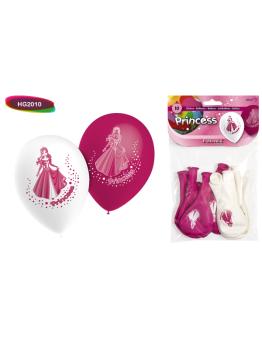 Bolsa com aba com 10 balões princesa.