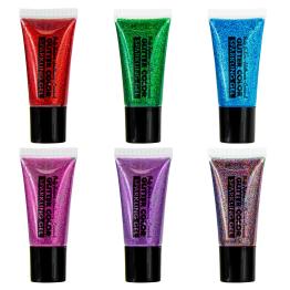 Glitter colorido em tubo dispensador de gel 25 ml