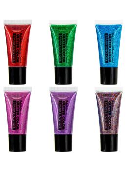 Glitter colorido em tubo dispensador de gel 25 ml