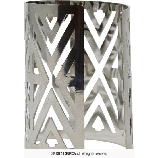 Pulseira futurista prateada