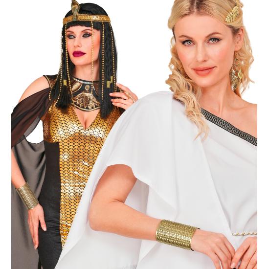 Pulseira de metal dourado cravejada | Acessório para trajes egípcios, romanos ou gregos – Widmann Pulseira de metal dourado cravejada | Acessório para trajes egípcios, romanos ou gregos – Widmann