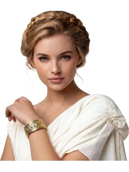Pulseira dourada greco-romana para fantasia de adulto