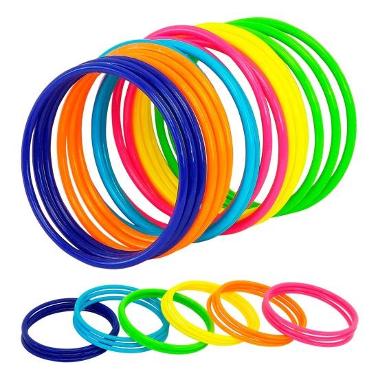 Pulseiras Neon Multicoloridas – Pacote com 18 unidades.