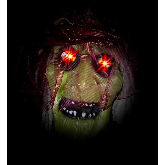 Bruxa animada falante com luz 183 cm