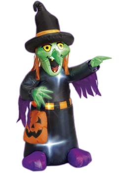 Bruxa inflável luminosa de Halloween 122 cms