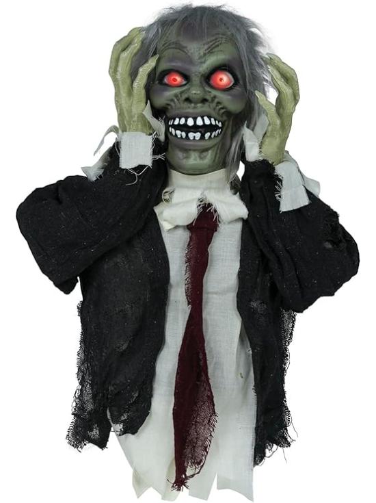 Busto de Zumbi com Luz, Som e Movimento (55 cm)
