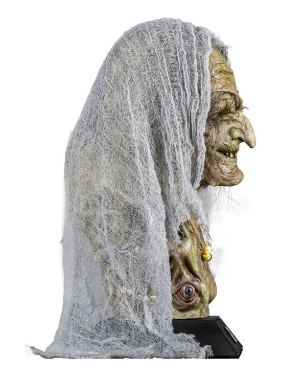 Busto decorativo de bruxa macabra para o Halloween – 38 cm