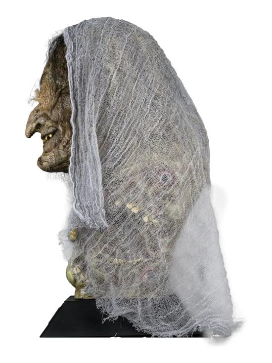 Busto decorativo de bruxa macabra para o Halloween – 38 cm