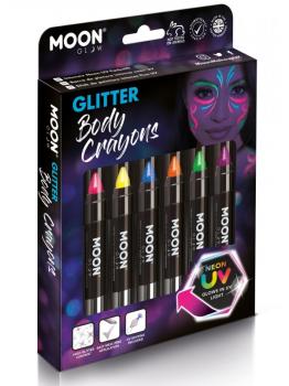Caixa de lápis de corpo com brilho UV neon