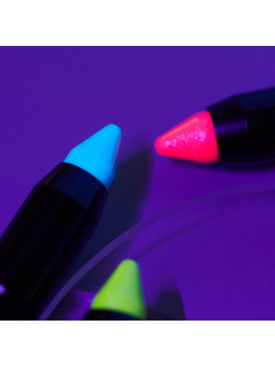 Caixa de lápis de corpo com brilho UV neon