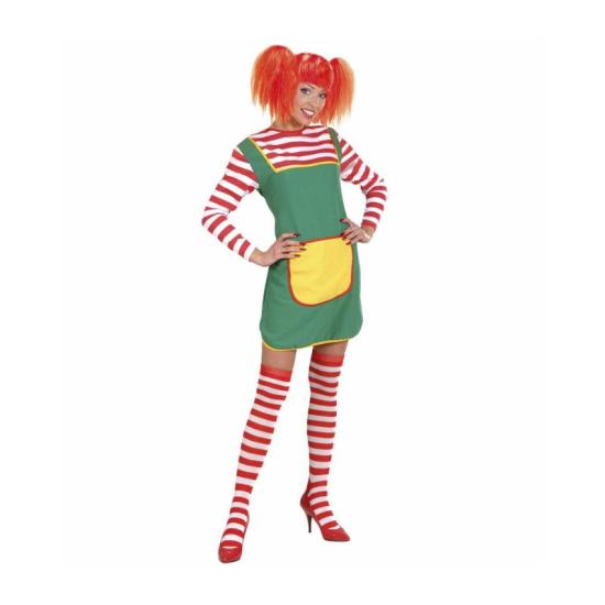 Meias altas listradas brancas e vermelhas 64 cm