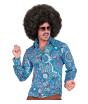 Camisa anos 70 adulto Blue mandala