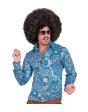 Camisa anos 70 adulto Blue mandala