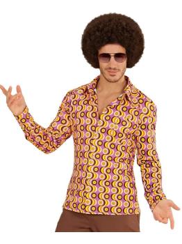 Camisa masculina do disco dos anos 70