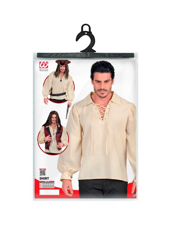 Camisa bege de uma figura histórica.