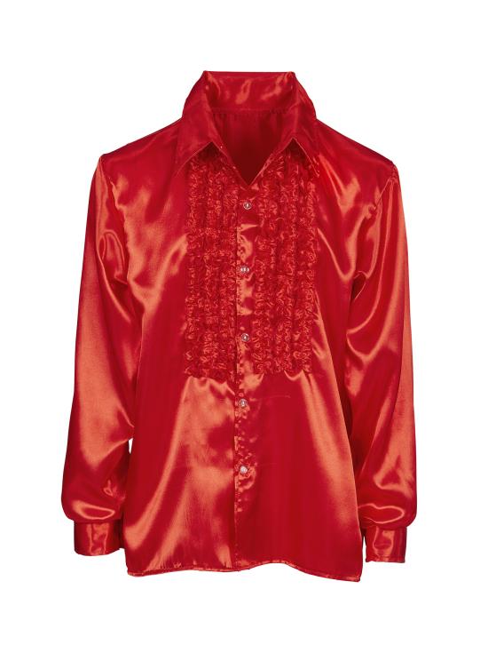 Camisa disco vermelha adulta dos anos 70