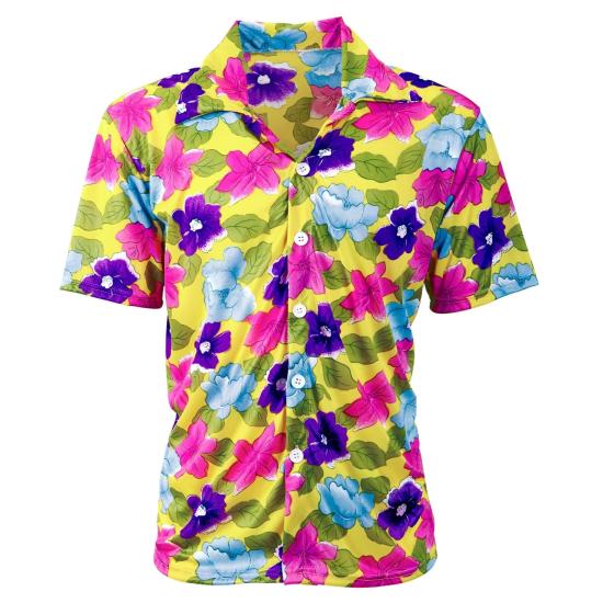 Camisa Havaiana Flores Amarelas