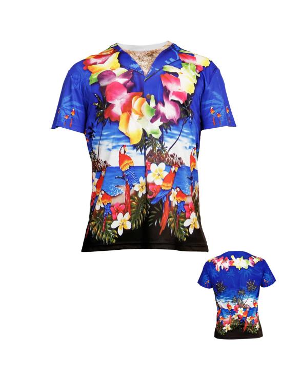 Camisa havaiana para turistas adultos