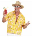 Camisa havaiana amarela.