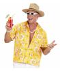 Camisa havaiana amarela.
