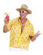 Camisa havaiana amarela.