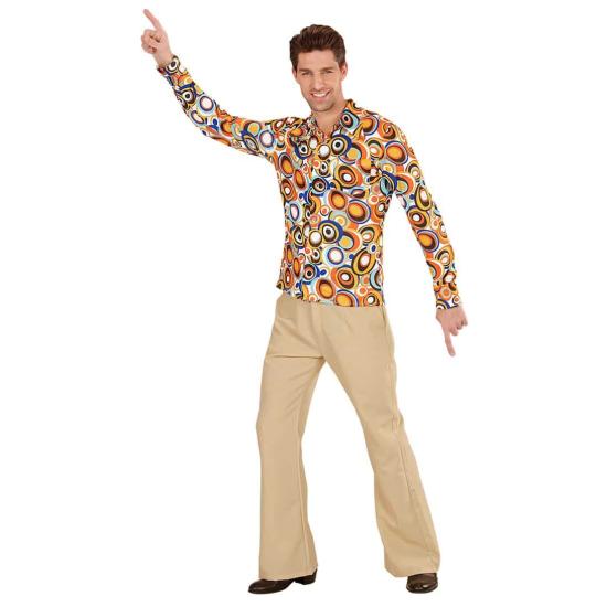 Camisa masculina Bolhas dos anos 70