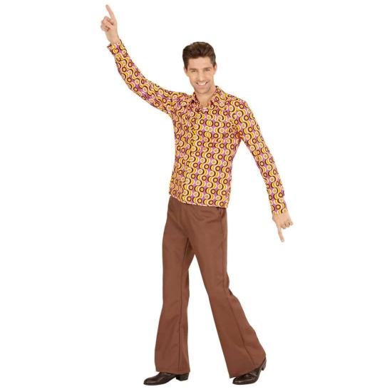 Camisa masculina do disco dos anos 70