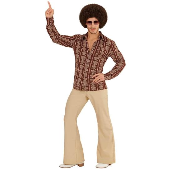 Camisa masculina da velha escola dos anos 70