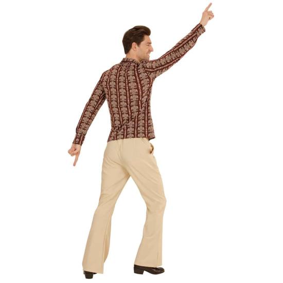 Camisa masculina da velha escola dos anos 70