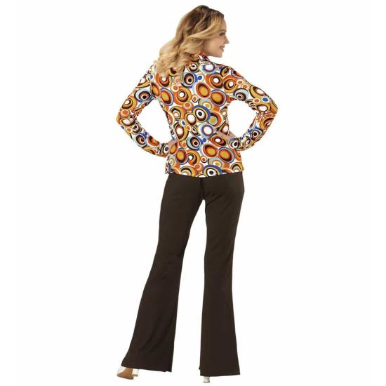 Camisa feminina Bubbles dos anos 70.*