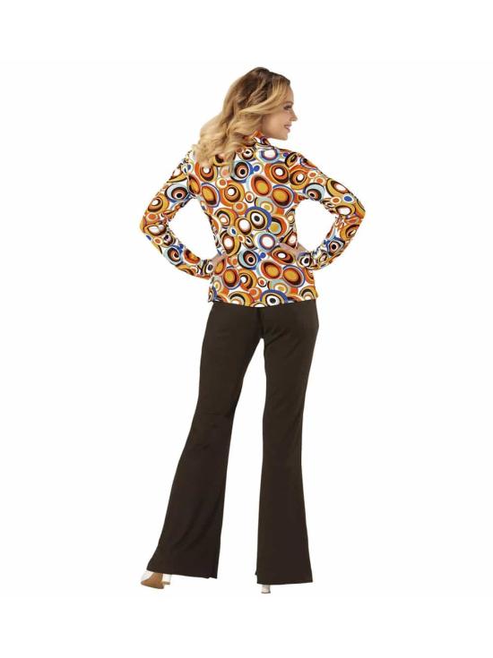Camisa feminina Bubbles dos anos 70.*
