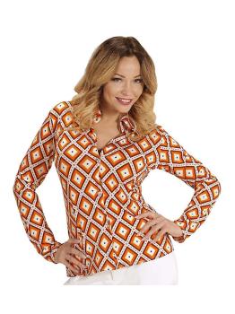 Camisa Feminina Anos 70 Losangos ^