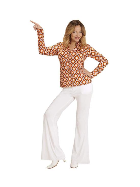 Camisa Feminina Anos 70 Losangos ^