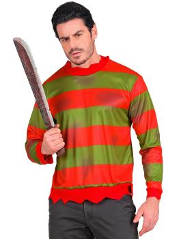 Camisa para adultos estilo Freddy Krueger para uma noite assustadora